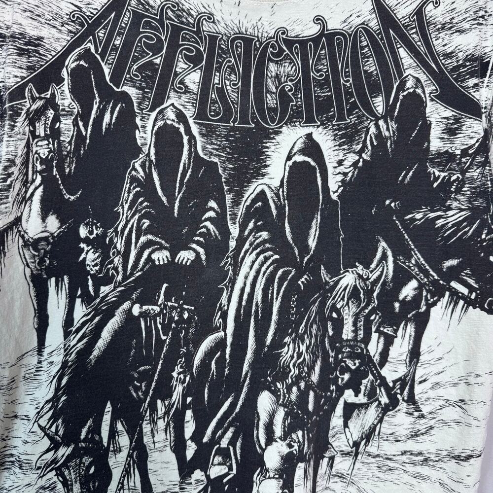 Affliction Vintage Y2K Grim Reaper Four Horsemen T-Shirt Y2K Size S Biker Grunge - Picture 5 of 5